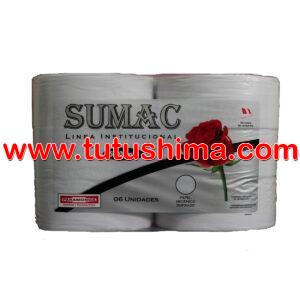 Papel Higiénico Sumac Paramonga 500 mts pqt x 6 Rollos