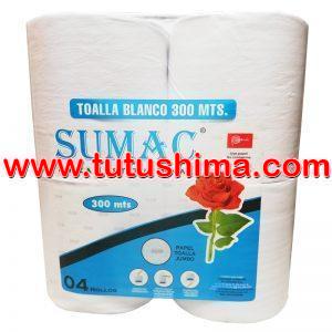 Papel Toalla Sumac Jumbo 300 mts x 4 Rollos