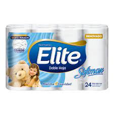 Papel Higienico Elite doble hoja blanca con aloe vera  x 48 Rollos